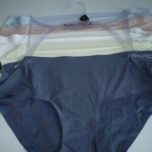 nwt  NAUTICA HIPSTER RIBBED 5 PK. OF PANTIES SZ L